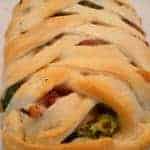 Cheesy Ham and Broccoli Crescent Braid