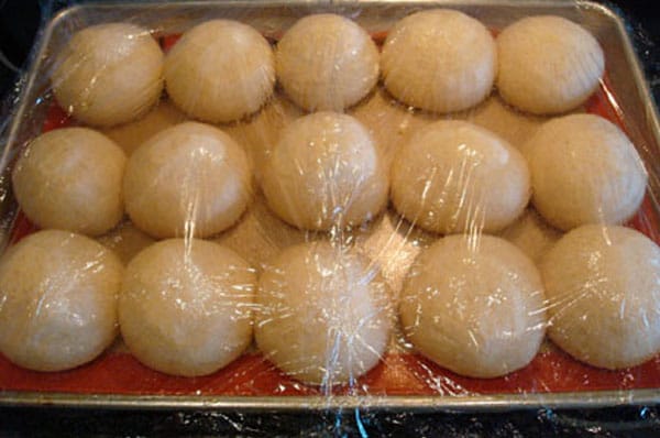 Dough On Sheet Risen