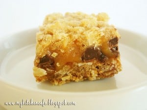 Oatmeal Chocolate Caramel Bars