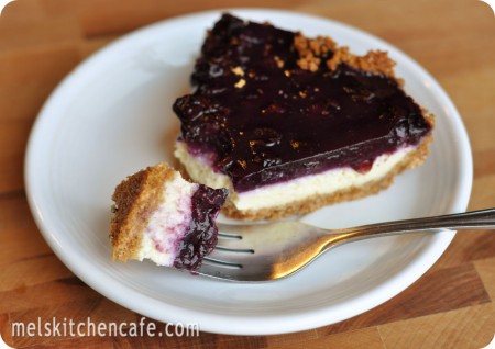 Bite JPG rounded corners Blueberry Cheesecake PIe