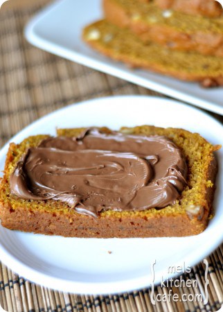 PumpkinBreadNutellaBLOG Pumpkin-Maple Hazelnut Bread