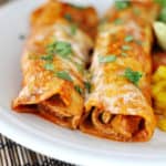 Red Chile Sauce Chicken Enchiladas