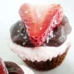 Strawberry Ice Cream Brownie Cupcakes