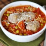 Meatball Soup with Orzo