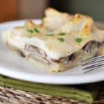 Mushroom Lasagna with White Sauce {and a Brief Personal Update}
