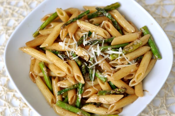 Penne with Roasted Asparagus and Balsamic Butter