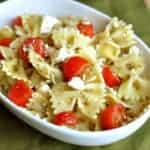 Pesto Bowties with Feta and Tomatoes