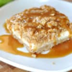 Caramel Apple Cheesecake Bars with Streusel Topping