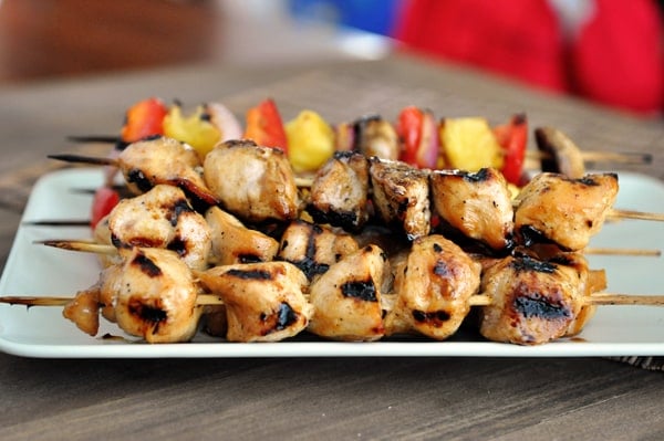 Honey Chicken and Veggie Kabobs