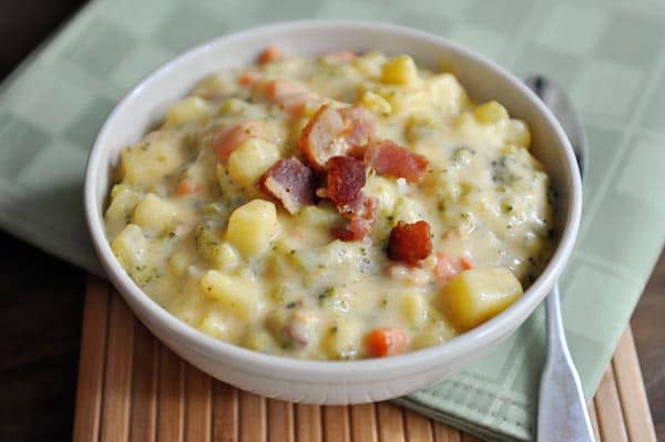 Broccoli Cheese and Bacon Soup