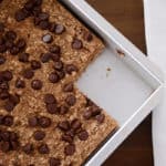 Healthier Banana Bread Chocolate Chip Oat Snack Bars
