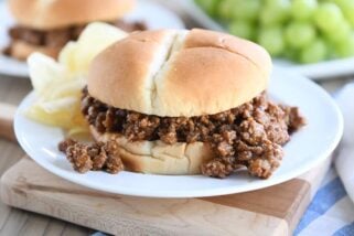 sloppy joe on white plate