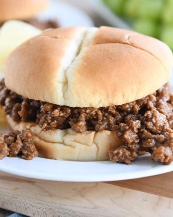 sloppy joe on white plate