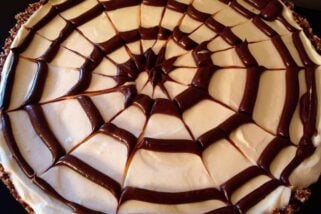 No-Bake Spiderweb Cheesecake