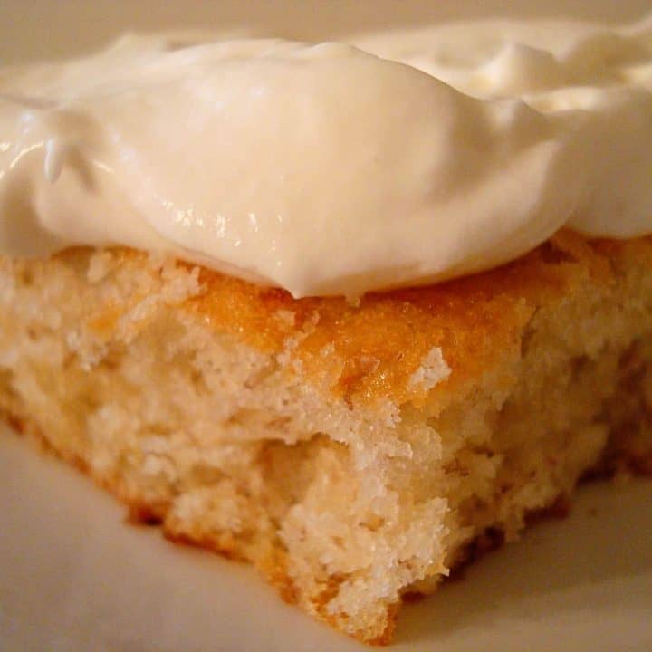 Banana Bars with Whipped Cream Cheese Frosting
