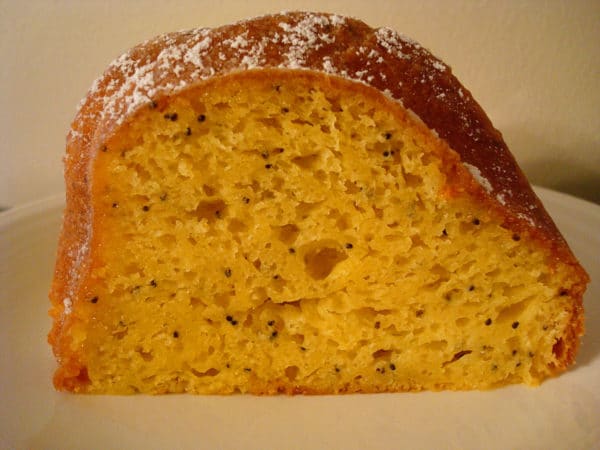 slice of poppyseed bundt cake