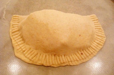 Unbaked calzone.