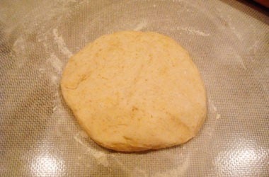 Unbaked bread dough.