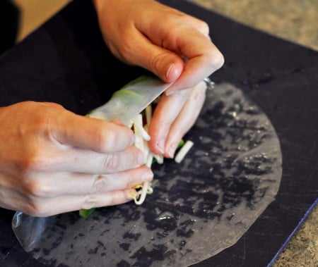 How to wrap rice paper rolls - A Kitchen Cat