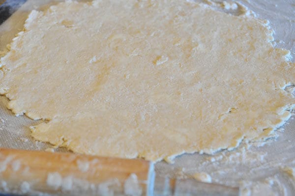 rolled out pie crust