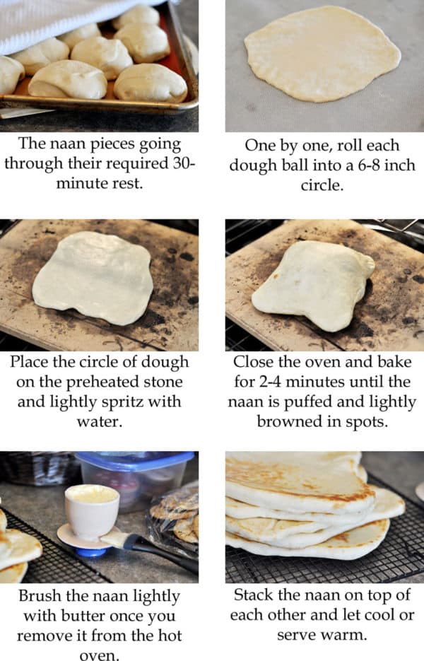 step-by-step collage with pictures of how to make flatbread