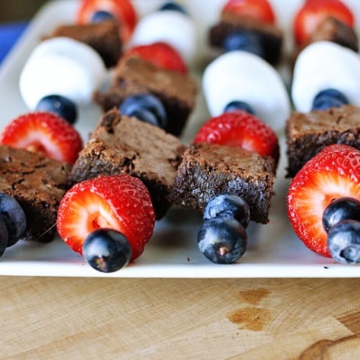 Brownie and Fruit Kebabs Recipe | Mel's Kitchen Cafe
