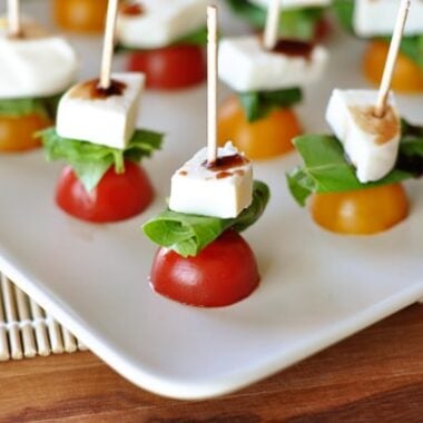 Quick and Tasty Caprese Skewers - Mel's Kitchen Cafe