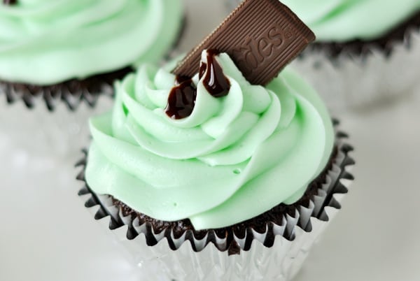 Over the Top Andes Mint Cupcakes