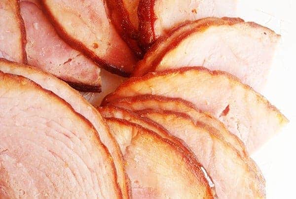 slices of spiral cut ham