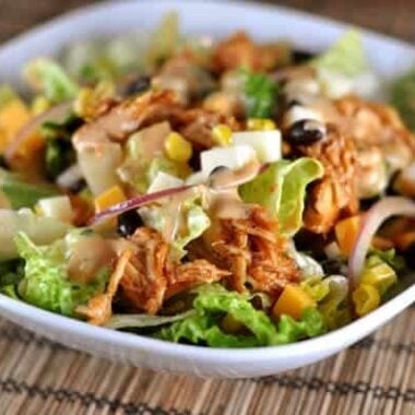 BBQ Chicken Salad with Creamy Cilantro Lime Dressing