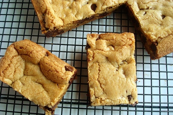 Thick and Chewy Chocolate Chip Bars