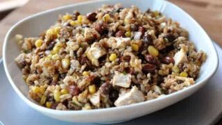 Southwest Rice and Bean Salad with Sweet and Spicy Dressing