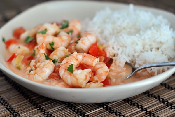 Creamy Coconut Shrimp Skillet - Dishing Out Health