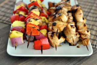 Honey Chicken and Veggie Kabobs