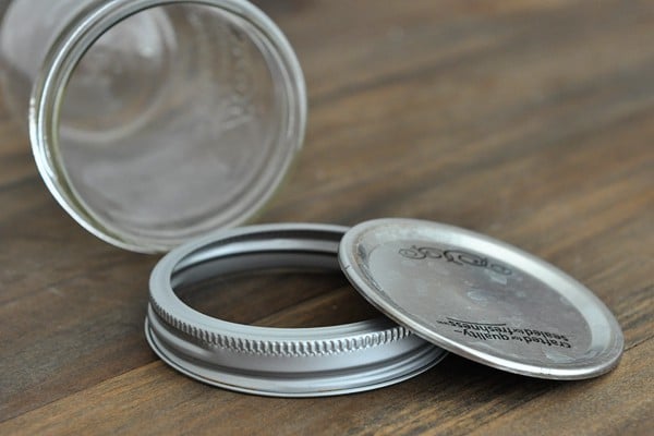 a mason jar, lid, and ring