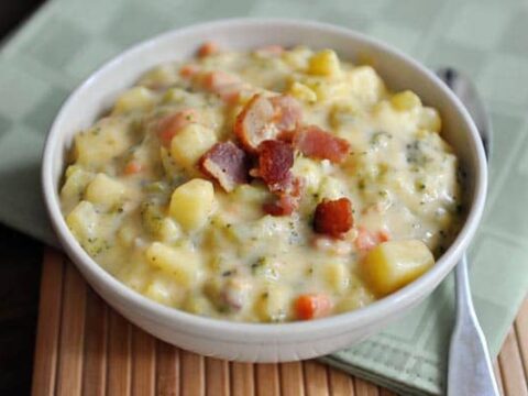 Loaded Broccoli Cheese And Bacon Soup