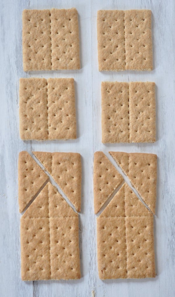 top view of graham crackers