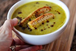 Green Lentil Soup with Curried Brown Butter