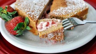 Strawberries and Cream Stuffed French Toast