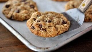 Whole Wheat Coconut Oil Chocolate Chip Oatmeal Cookies