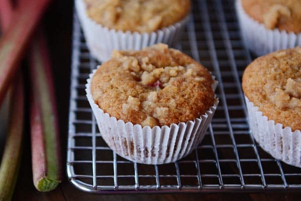 Rhubarb Muffins with Streusel – A Couple Cooks