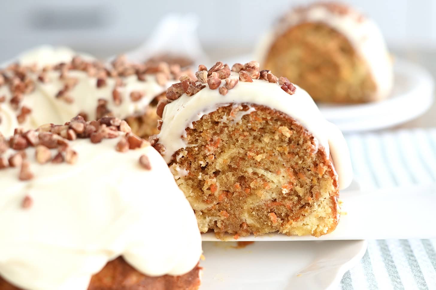 Carrot Cake Cream Cheese Swirl Bundt Cake