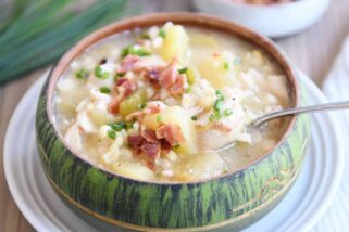 Pressure Cooker Chicken Corn Chowder {Slow Cooker Directions Included}