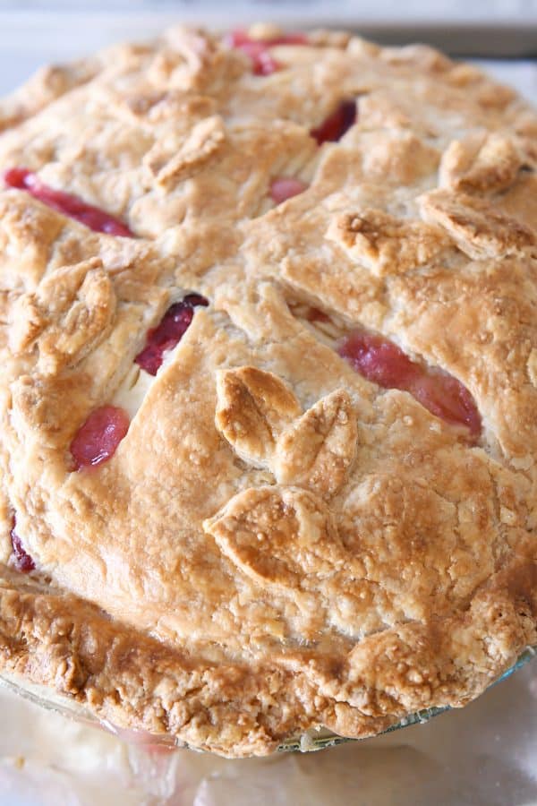 Baked apple cranberry pie