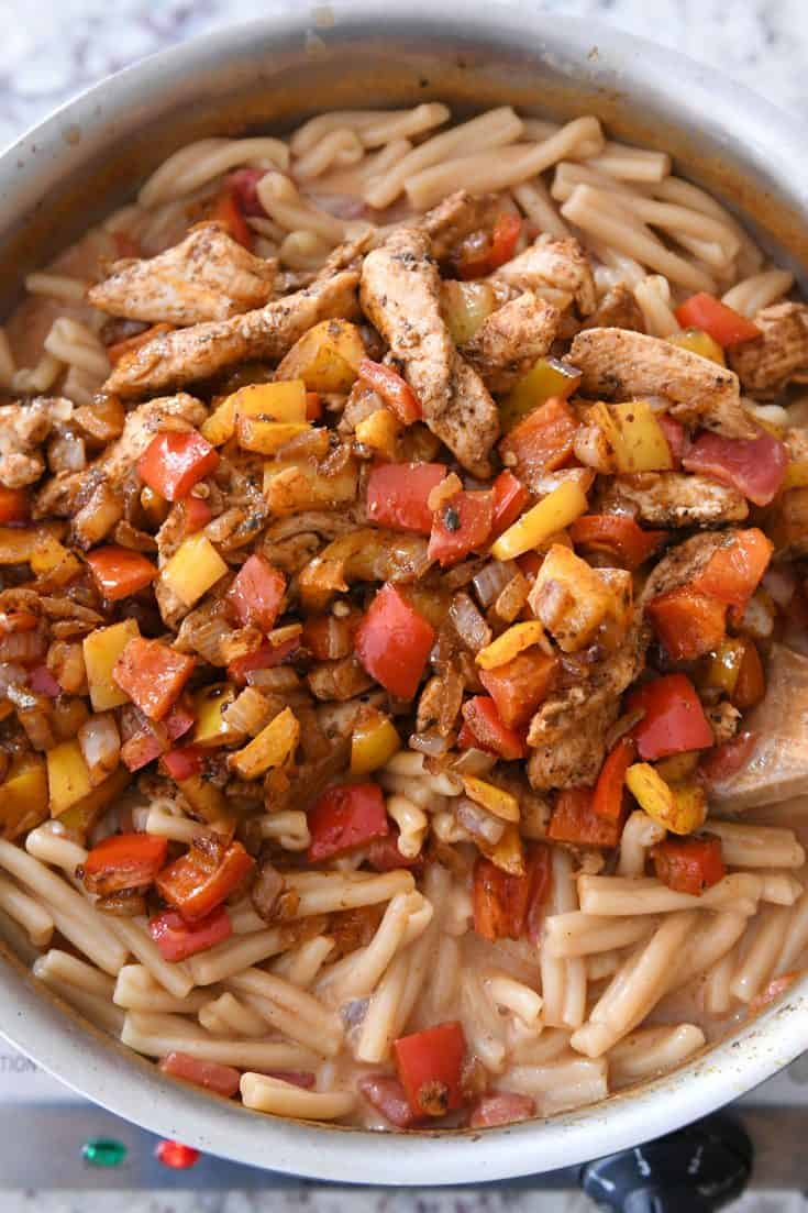 Skillet Chicken Fajita Pasta Recipe Mel's Kitchen Cafe