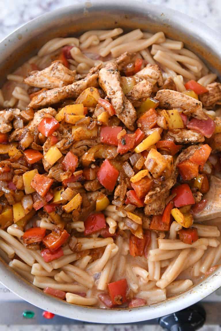 Skillet Chicken Fajita Pasta Recipe Mel's Kitchen Cafe