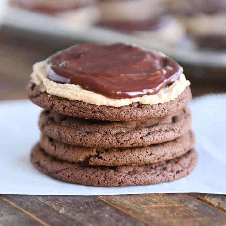 Chocolate Peanut Butter Buckeye Cookies