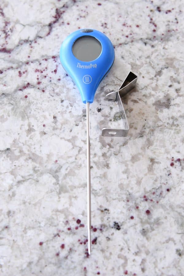 ThermoPop candy and instant read thermometer.
