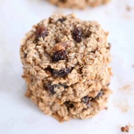 stack of baked healthy breakfast cookies