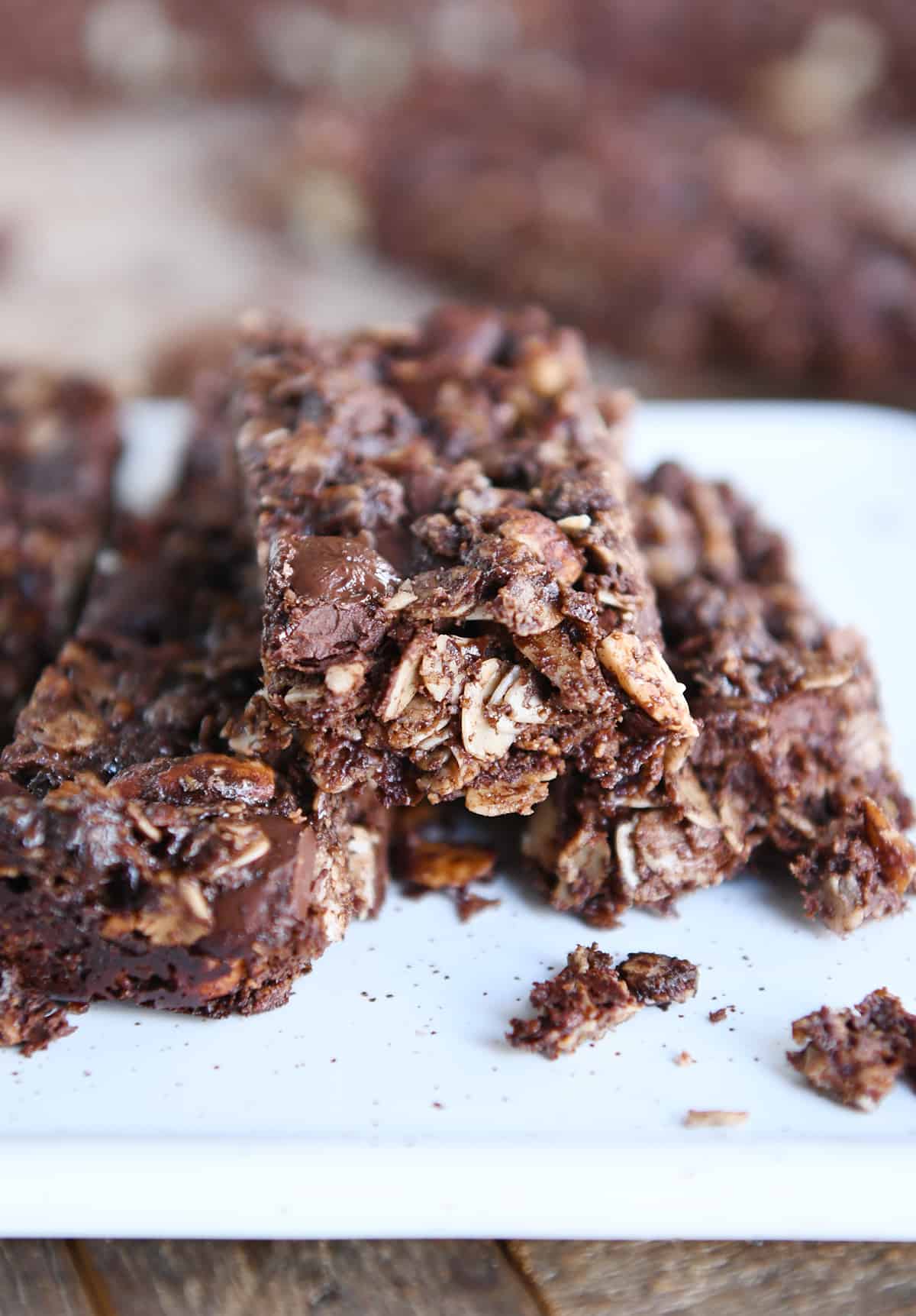 Dark Chocolate Brownie Granola Bars Mel's Kitchen Cafe